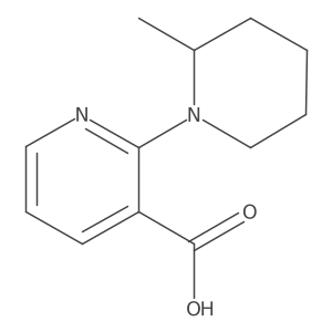 2-(2-Methyl-1-piperidinyl)nicotinic acid结构式