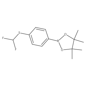 2-{4-[(Difluoromethyl)sulfanyl]phenyl}-4,4,5,5-tetramethyl-1,3,2-dioxaborolane结构式