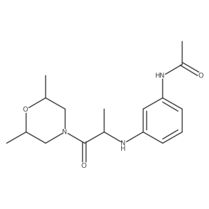 N-[3-[[2-(2,6-Dimethyl-4-morpholinyl)-1-methyl-2-oxoethyl]amino]phenyl]acetamide结构式