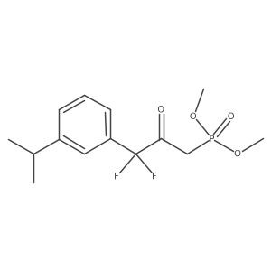 Dimethyl [3,3-difluoro-3-(3-isopropylphenyl)-2-oxopropyl]phosphonate结构式