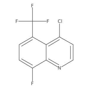 4-Chloro-8-fluoro-5-(trifluoromethyl)quinoline结构式