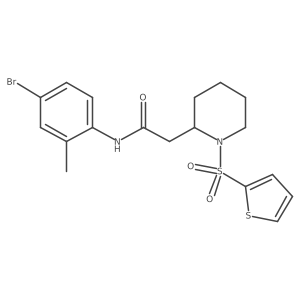 N-(4-bromo-2-methylphenyl)-2-(1-(thiophen-2-ylsulfonyl)piperidin-2-yl)acetamide结构式