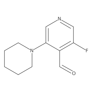 3-Fluoro-5-(piperidin-1-yl)isonicotinaldehyde结构式