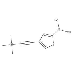 4-((Trimethylsilyl)ethynyl)thiophen-2-ylboronic acid结构式