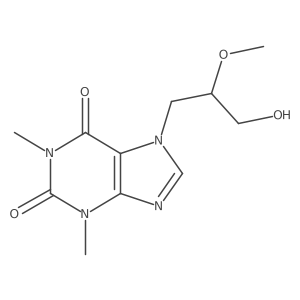 7-(3-Hydroxy-2-methoxypropyl)theophylline结构式