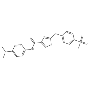 N-[4-(dimethylamino)phenyl]-2-[(4-methanesulfonylphenyl)amino]-1,3-thiazole-4-carboxamide结构式