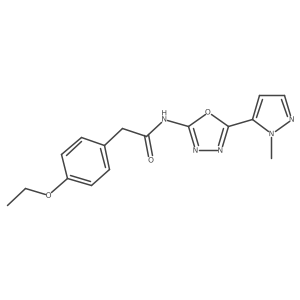 2-(4-ethoxyphenyl)-N-(5-(1-methyl-1H-pyrazol-5-yl)-1,3,4-oxadiazol-2-yl)acetamide Structure