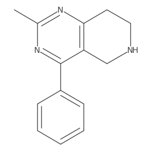 2-Methyl-4-phenyl-5,6,7,8-tetrahydropyrido[4,3-d]pyrimidine结构式