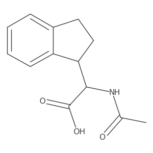 2-(2,3-dihydro-1H-inden-1-yl)-2-acetamidoacetic acid Structure