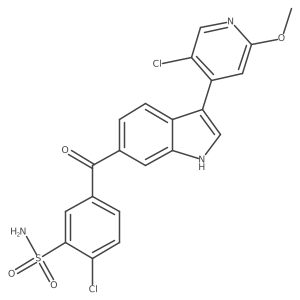 2-Chloro-5-[3-(5-chloro-2-methoxy-pyridin-4-yl)-1h-indole-6-carbonyl]-benzenesulfonamide Structure