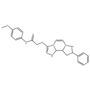 N-(4-methoxyphenyl)-2-({11-phenyl-3,4,6,9,10-pentaazatricyclo[7.3.0.0^{2,6}]dodeca-1(12),2,4,7,10-pentaen-5-yl}sulfanyl)acetamide结构式