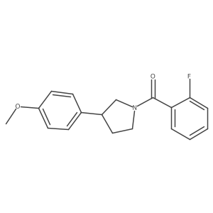 (2-Fluorophenyl)(3-(4-methoxyphenyl)pyrrolidin-1-yl)methanone结构式