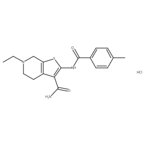 6-Ethyl-2-(4-methylbenzamido)-4,5,6,7-tetrahydrothieno[2,3-c]pyridine-3-carboxamide hydrochloride Structure