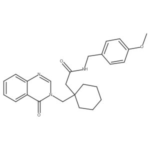 N-(4-methoxybenzyl)-2-(1-{[4-oxo-3(4H)-quinazolinyl]methyl}cyclohexyl)acetamide Structure