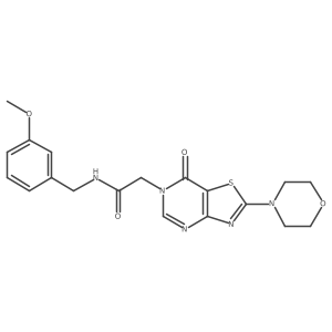 N-(3-methoxybenzyl)-2-(2-morpholino-7-oxothiazolo[4,5-d]pyrimidin-6(7H)-yl)acetamide Structure