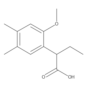 2-(2-Methoxy-4,5-dimethylphenyl)butanoic acid Structure