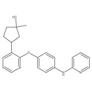 1-Methyl-3-(2-(4-(pyridin-2-ylamino)phenoxy)pyridin-3-YL)cyclopentanol结构式
