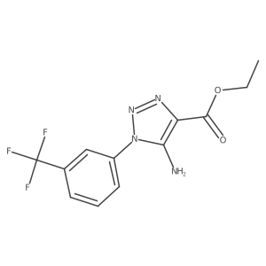 1H-1,2,3-Triazole-4-carboxylic acid, 5-amino-1-[3-(trifluoromethyl)phenyl]-, ethyl ester结构式