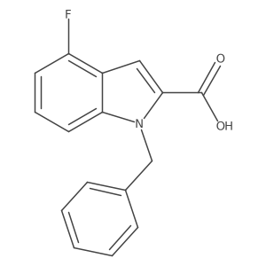 1-Benzyl-4-fluoro-1H-indole-2-carboxylic acid结构式
