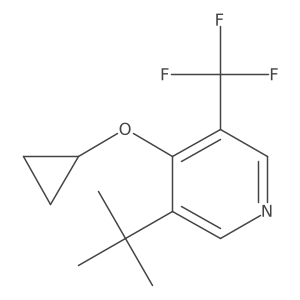 3-Tert-butyl-4-cyclopropoxy-5-(trifluoromethyl)pyridine结构式