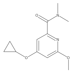 4-Cyclopropoxy-6-methoxy-N,N-dimethylpicolinamide结构式
