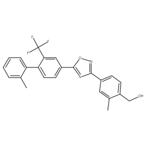 [2-Methyl-4-[5-[4-(2-methylphenyl)-3-(trifluoromethyl)phenyl]-1,2,4-oxadiazol-3-yl]phenyl]methanol结构式