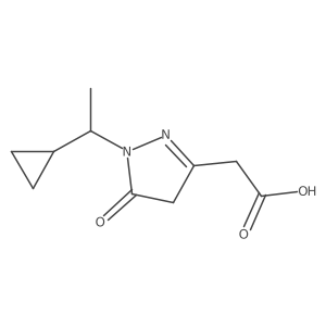 1-(1-Cyclopropylethyl)-4,5-dihydro-5-oxo-1H-pyrazole-3-acetic acid Structure