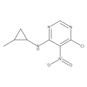 6-Chloro-N-(2-methylcyclopropyl)-5-nitro-4-pyrimidinamine Structure