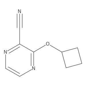 3-Cyclobutoxypyrazine-2-carbonitrile结构式