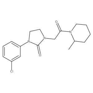 1-(3-Chlorophenyl)-3-[2-(2-methylpiperidin-1-yl)-2-oxoethyl]imidazolidin-2-one结构式