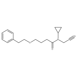 N-(cyanomethyl)-N-cyclopropyl-4-(2-phenylethoxy)butanamide Structure