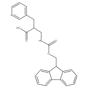 (S)-3-((((9H-Fluoren-9-yl)methoxy)carbonyl)amino)-2-(pyridin-3-ylmethyl)propanoic acid结构式