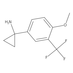 1-[4-Methoxy-3-(trifluoromethyl)phenyl]cyclopropan-1-amine Structure