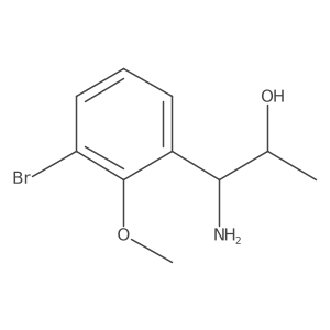 (1R,2R)-1-Amino-1-(3-bromo-2-methoxyphenyl)propan-2-OL结构式