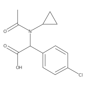 2-(4-chlorophenyl)-2-(N-cyclopropylacetamido)acetic acid结构式