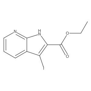 Ethyl 3-iodo-1H-pyrrolo[2,3-b]pyridine-2-carboxylate Structure