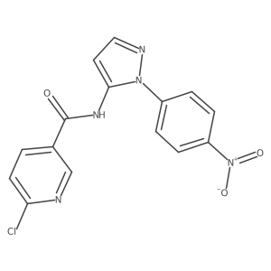 6-chloro-N-[1-(4-nitrophenyl)-1H-pyrazol-5-yl]pyridine-3-carboxamide Structure