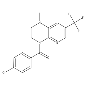 (4-Chloro-phenyl)-(1-methyl-7-trifluoromethyl-2,3-dihydro-1H-pyrido[2,3-b]pyrazin-4-yl)-methanone Structure