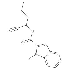 N-(1-cyanobutyl)-1-methyl-1H-indole-2-carboxamide结构式