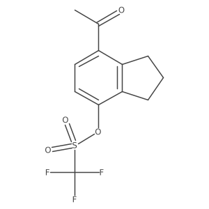 (7-Acetylindan-4-yl) trifluoromethanesulfonate结构式