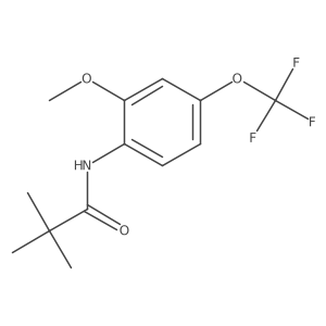 N-[2-methoxy-4-(trifluoromethoxy)phenyl]-2,2-dimethylpropanamide结构式