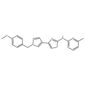 4-(1-(4-methoxybenzyl)-1H-pyrazol-4-yl)-N-(4-methylpyrimidin-2-yl)thiazol-2-amine结构式