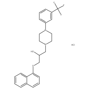 1-(Naphthalen-1-yloxy)-3-(4-(3-(trifluoromethyl)phenyl)piperazin-1-yl)propan-2-ol hydrochloride Structure