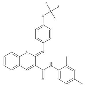 (2Z)-N-(2,4-dimethylphenyl)-2-{[4-(trifluoromethoxy)phenyl]imino}-2H-chromene-3-carboxamide Structure