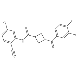 N-(5-chloro-2-cyanophenyl)-1-(3,4-difluorobenzoyl)azetidine-3-carboxamide结构式