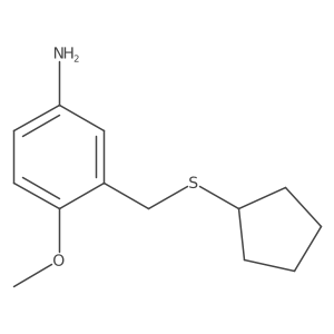 3-[(Cyclopentylsulfanyl)methyl]-4-methoxyaniline Structure