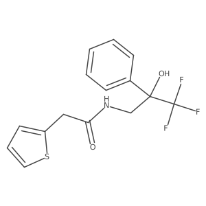 2-(thiophen-2-yl)-N-(3,3,3-trifluoro-2-hydroxy-2-phenylpropyl)acetamide Structure