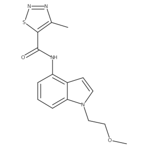 N-[1-(2-methoxyethyl)-1H-indol-4-yl]-4-methyl-1,2,3-thiadiazole-5-carboxamide Structure