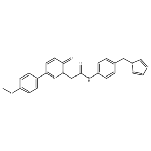 2-[3-(4-methoxyphenyl)-6-oxopyridazin-1(6H)-yl]-N-[4-(1H-1,2,4-triazol-1-ylmethyl)phenyl]acetamide结构式