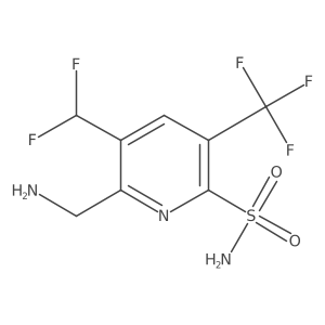 2-(Aminomethyl)-3-(difluoromethyl)-5-(trifluoromethyl)pyridine-6-sulfonamide Structure